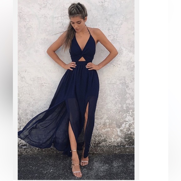 Fame and partners dress pleat with open in front